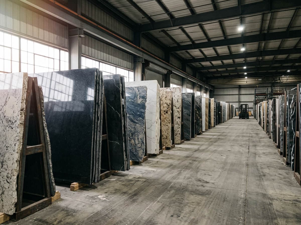 Granite slabs at the quarry